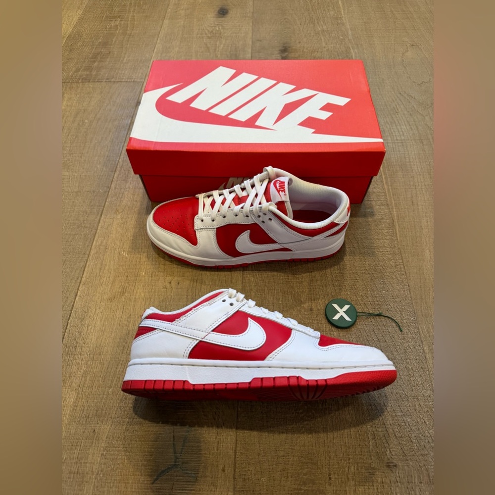 nike dunk low retro red white & orange
